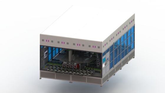4 Stations-Li Ion Battery Manufacturing Equipment Hot-Umformmaschinen-Gerade-Art