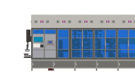 4 Stations-Li Ion Battery Manufacturing Equipment Hot-Umformmaschinen-Gerade-Art