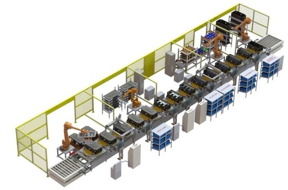 Plc-Steuerlithium-batterie-Fertigungsstraße automatisch für Selbststarter-Handy