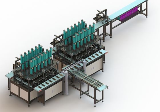 15PPM Lithium Ion Battery Assembly Line, doppelte Stations-heiße kalte Pressmaschine