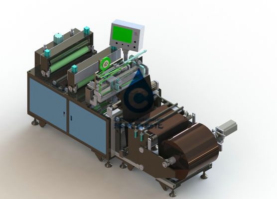 Batterie-Polschuh-Klebstreifen-Schneidemaschine, die sich automatisch abwickelt